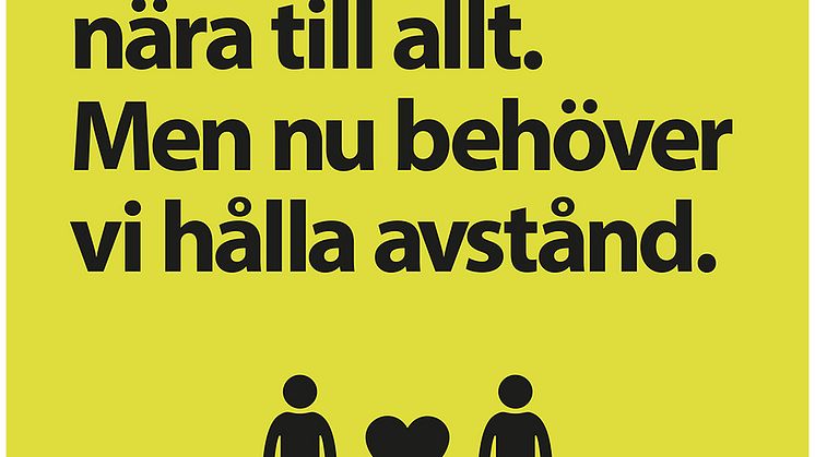 Del av kampanj som uppmanar Malmöbor att hålla avstånd