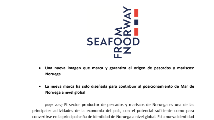 Seafood from Norway, nuevo logo para identificar a los productos del mar de Noruega