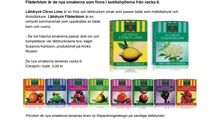 Nya lättdrycker i fräscha smaker