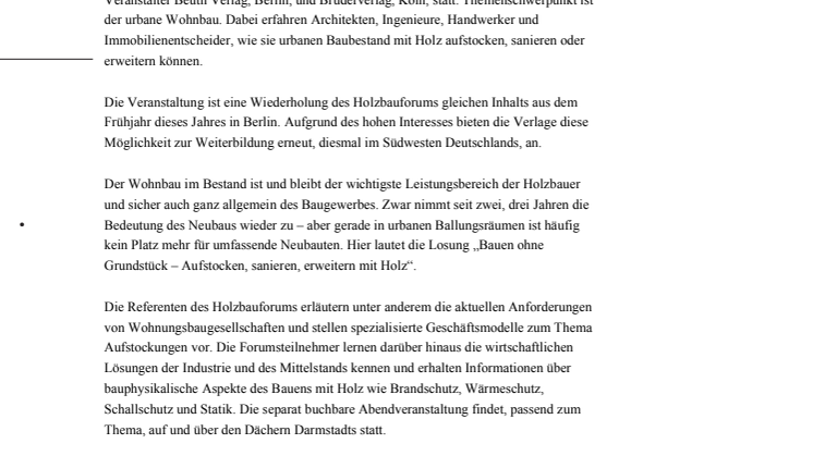 Holzbauforum 2017 in Darmstadt