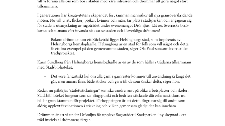 Drömmen om ett Sticketräd