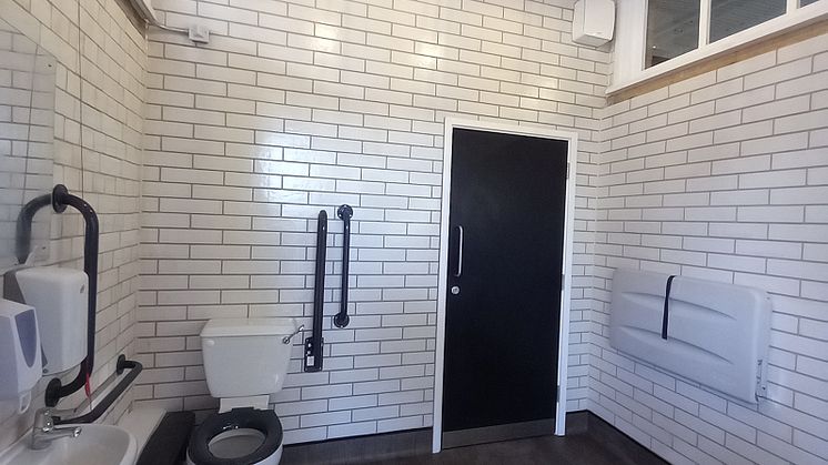 The Letchworth loo: GTR have converted a disused Gents' into a smart new accessible toilet ("before" image available below)