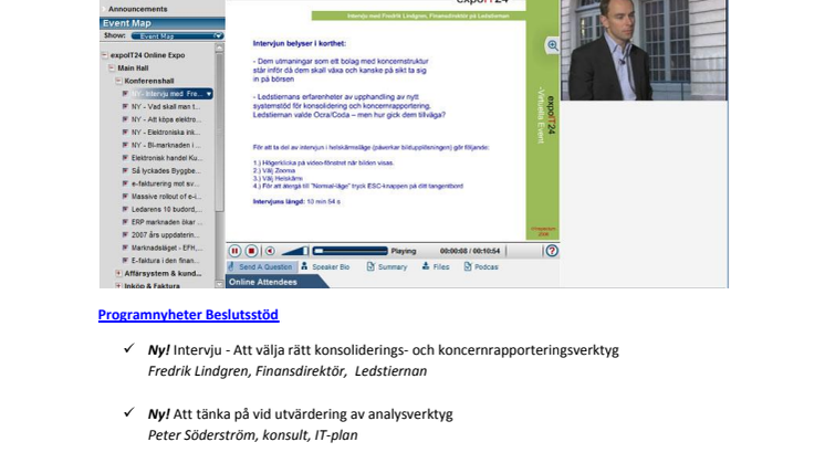 Flera seminarier på expoIT24 – beslutsstöd / Business Intelligence