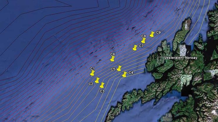 Kartlegging av marint mangfold utenfor Lofoten og Vesterålen