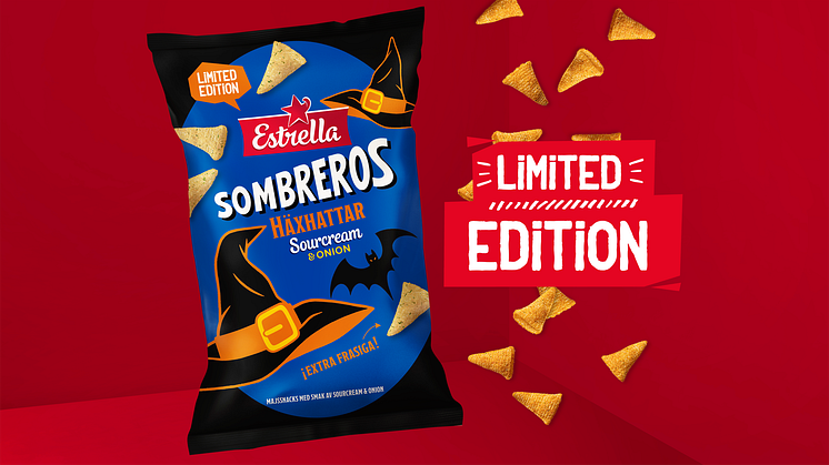 Limited Edition Sombreros Häxhattar Sourcream & Onion lanseras 2 oktober 2023.