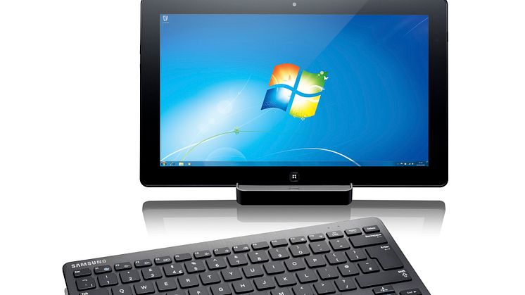 Samsung Slate PC – bärbar dator och datorplatta i ett: Premiär för dockningsbar datorplatta med Windows