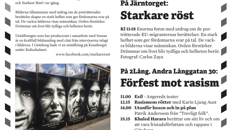 Utställningen Starkare Röst mitt på Järntorget