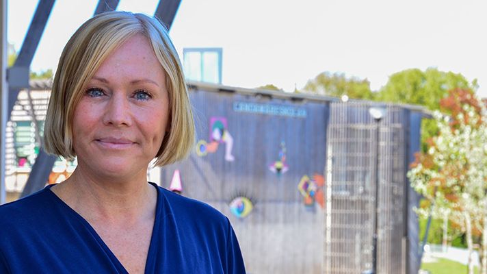 Foto: Asbjörn Hanssen. Anna Månsson Nylund, lärare på Landamäreskolan som fått Svenska Akademiens svensklärarpris.