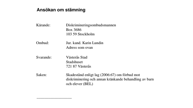 Stämningsansökan mot bussförarutbildning för religiösa trakasserier