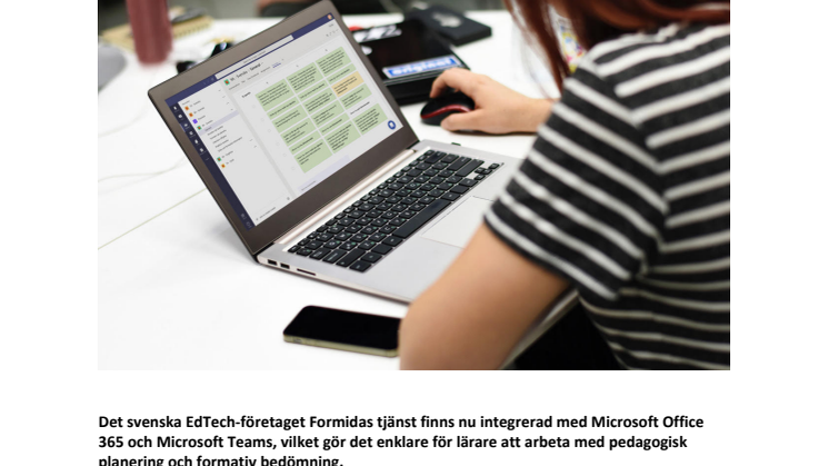 Unikt stöd för bedömning och ett formativt arbetssätt med Microsoft Teams och Formida