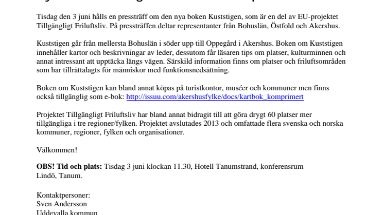 Ny bok om Kuststigen- välkommen till pressträff!