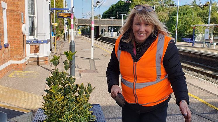 Harlington station garden event