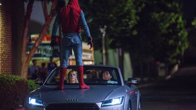 Spider-Man ‘Peter Parker’ kører en Audi TTS Roadster i den nye Marvel blockbuster ‘Spider-Man: Homecoming’