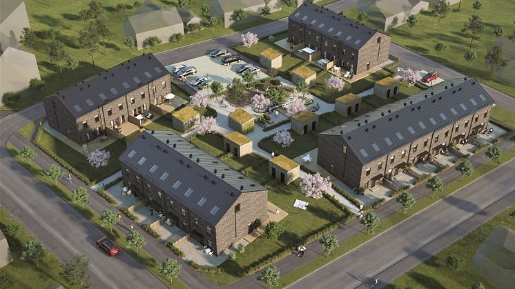 Ett av de två bostadsprojekten HA Bygg AB skall uppföra är Brf Daggkåpan i Ranagård, Halmstad.