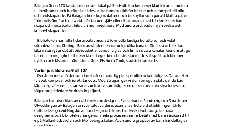 Pressinbjudan: Stadsbiblioteket i Malmö presenterar en unik satsning på barn 9 till 12 år