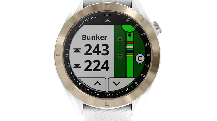 Die Approach S40 mit Touch- und Tastenbedienung sowie 1,2 Zoll Farbdisplay.