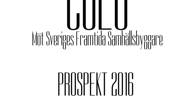 Möt Sveriges Framtida Samhällsbyggare i COEO 2016- största studentkonferensen i Sverige!