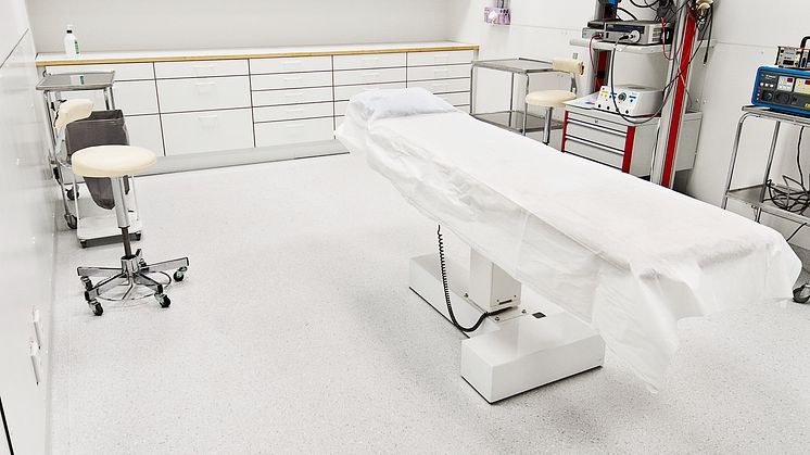 Miljö, hygien och hållbarhet är de viktigaste faktorerna  vid val av golv till Sahlgrenska Universitetssjukhuset