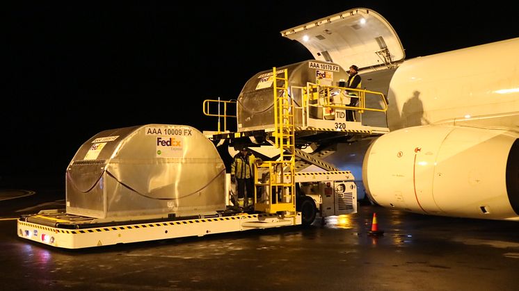 Lastning av fraktflyg. Foto: Jönköping Airport