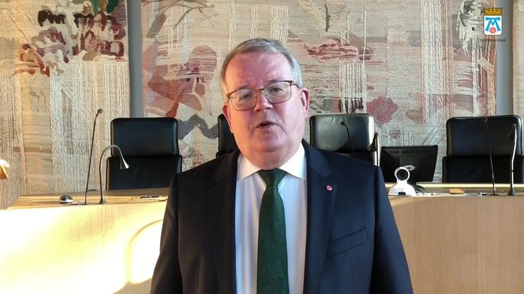 Kommunfullmäktiges ordförande Anders Teljebäck (S) inför kommunfullmäktigemötet 11 november