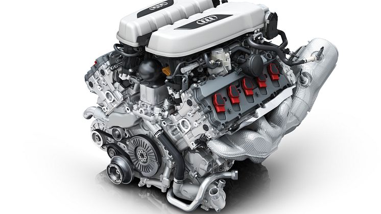 Hjertet af Audi R8 er en V10 sugemotor