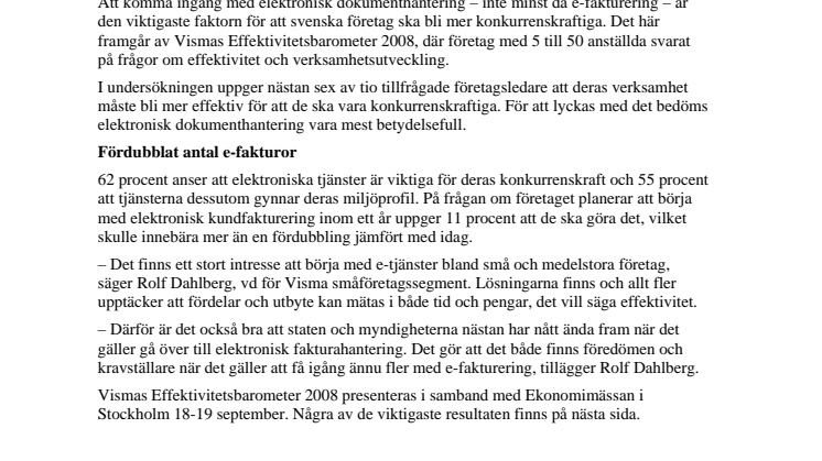 Växande intresse för e-fakturering bland företagen