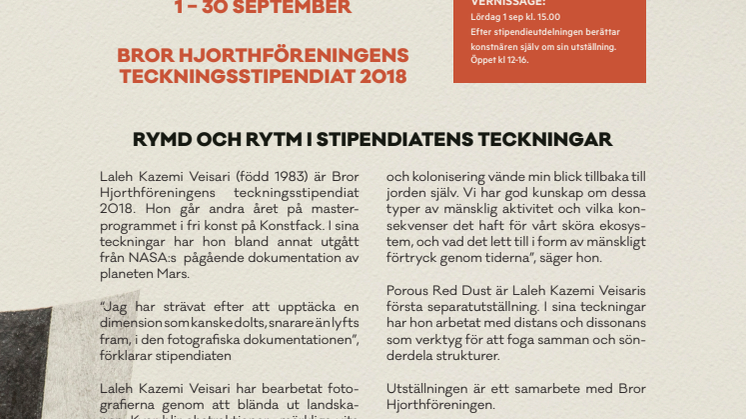 Rymd och rytm i stipendiatens teckningar
