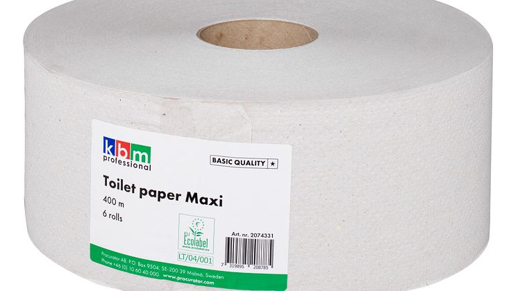 KBM Toalettpapper Maxi 400m Kvalitet Basic