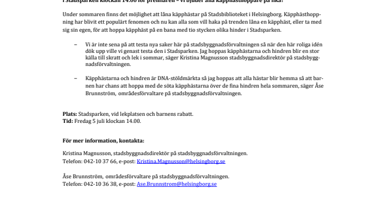 Nu kan du låna käpphästar på Stadsbiblioteket