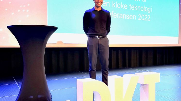 BIM-koordinator, Henrik Groth Lerøen, ble kåret til årets unge talent på Den kloke teknologi. Foto: LINK Arkitektur/ Stian Hagen 