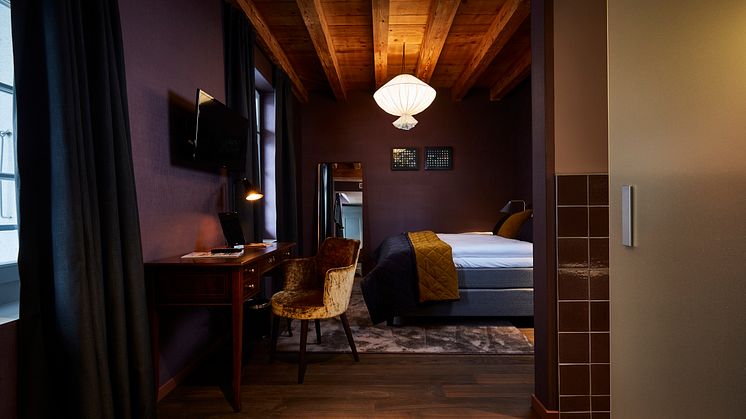 Guest room at Spedition Hotel, Thun, Switzerland - hotel design by Stylt