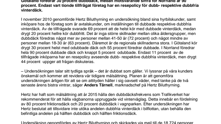 Sju av tio föredrar dubbade vinterdäck