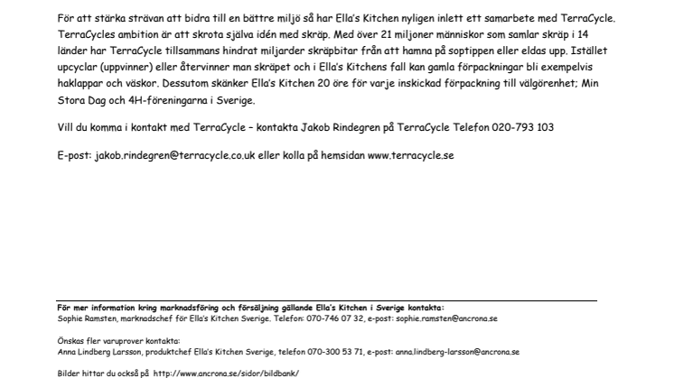 Ella’s Kitchen och TerraCycle
