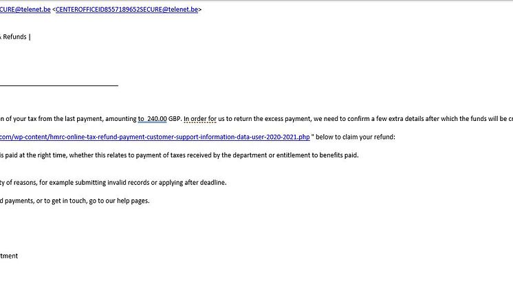 Tax rebate scam 1