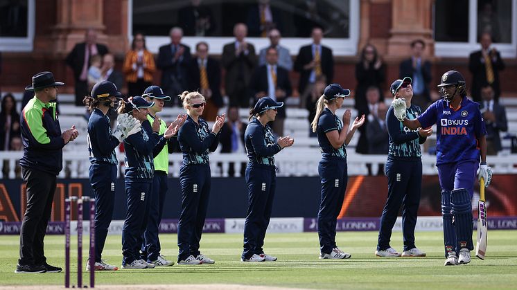 Jhulan Goswami made her final ODI appearance. Photo: Getty Images/ECB