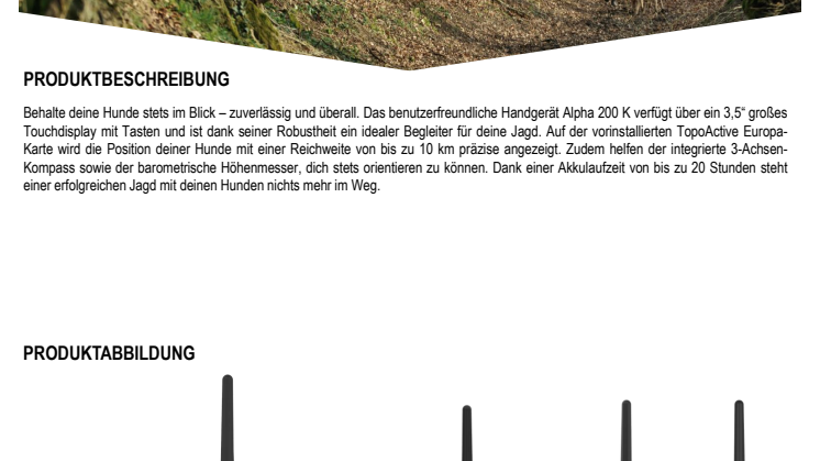 Garmin Datenblatt Alpha 200 K