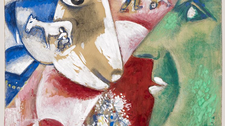 Marc Chagall: Ich und mein Dorf. ©Kunstmuseum Basel / Martin P.- Bühler. Credits: Kunstmuseum Basel- Geschenk Frau Trix Dürst-Haass, Muttenz.