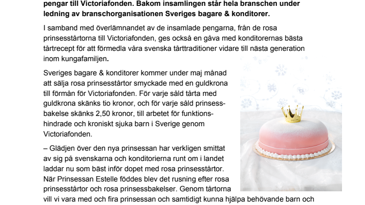 Prinsessan Estelle firas med rosa prinsesstårta och läcker tårtbok
