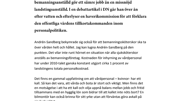 Haverikommission botar knappast monopsonets biverkningar