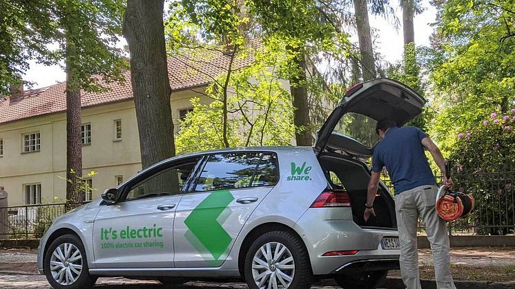 Elektrisch unterwegs in Brandenburg mit WeShare. Foto: TMB.