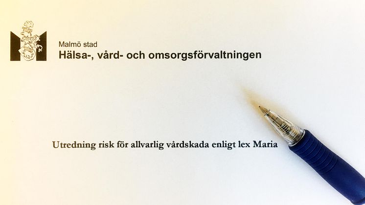 Hälsa-, vård- och omsorgsnämnden anmäler enligt lex Maria