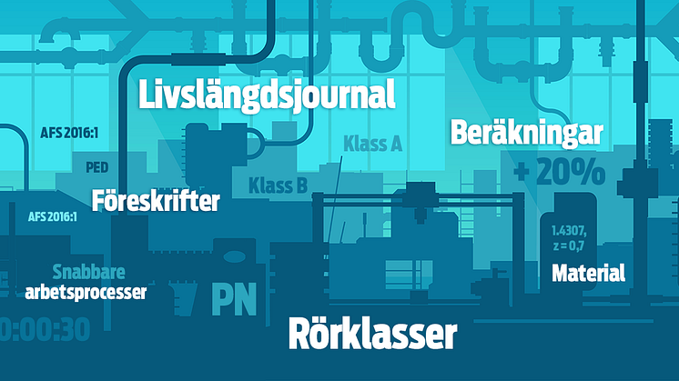 SSGs rörklasstandarder är ett effektivt hjälpmedel för att följa lagar och säkerhetsföreskrifter vid rörprojekt. De finns nu i ny utgåva och uppfyller kraven i EU-direktivet PED 2014/68/EU. 