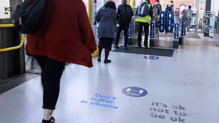 Affirmation Art appears at East Croydon station