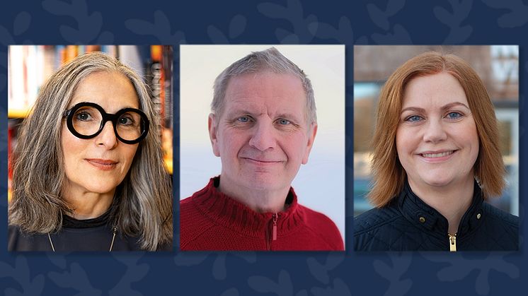 Luciana Medici, Tibble Gymnasium i Täby, Leif Thorsson, Malgomajskolan i Vilhelmina och Katarina Uthaug, Sundsta-Älvkullegymnasiet i Karlstad belönas för sina särskilt goda insatser som lärare. Foto: Privat, Petter Löfgren.