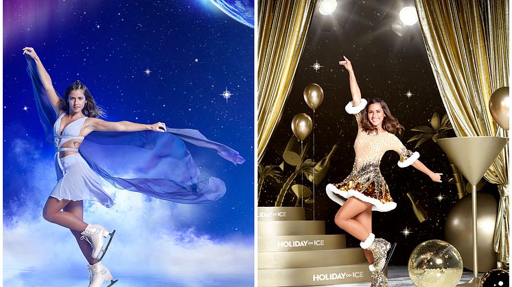 Sarah Lombardi taucht ein in die Welt von HOLIDAY ON ICE. Die Verwandlungskünstlerin zeigt ihre Passion für Eiskunstlauf im kommenden Winter bei den Produktionen SHOWTIME und SUPERNOVA. 