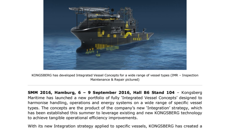 Kongsberg Maritime: New ‘Integrated Vessel Concepts’ hold key to conserving and generating power on board