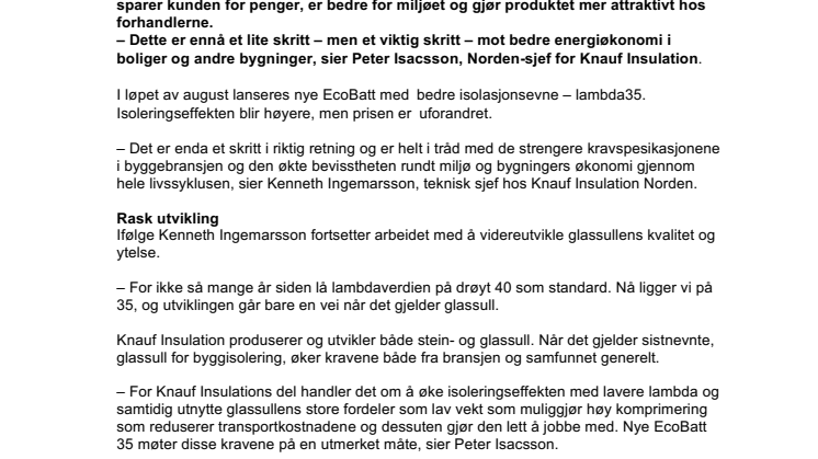Lambda 35 – ny standard for bedre økonomi og miljø 