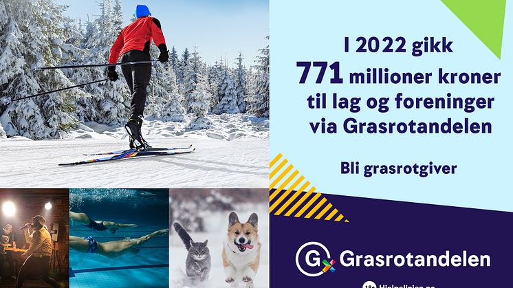 Grasrotandelen økte til 771 millioner i 2022