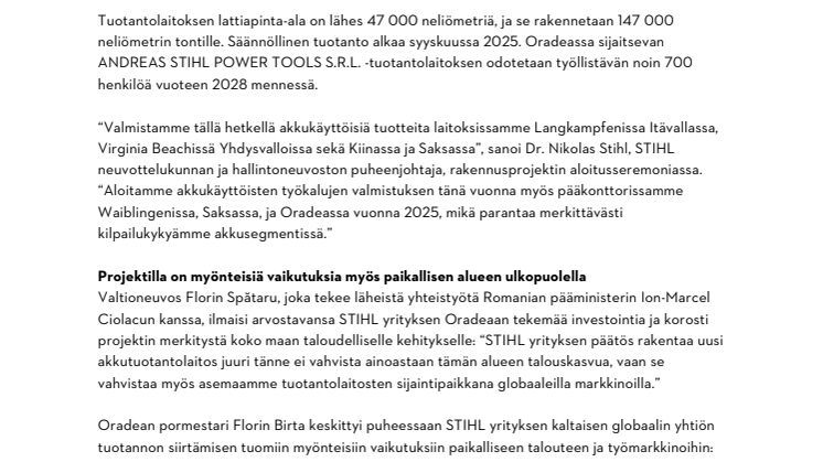 STIHL_Uuden STIHL tuotantolaitoksen rakentaminen alkaa romaniassa.pdf