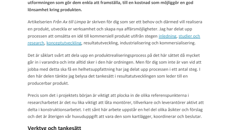 Från Ax till Limpa del 4 av 6 - Resultatutveckling